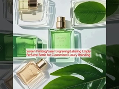 Impressão em tela/gravação a laser/etiquetagem frasco de perfume vazio para marca de luxo personalizada