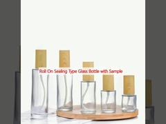 Garrafa de vidro de tipo rolante com amostra