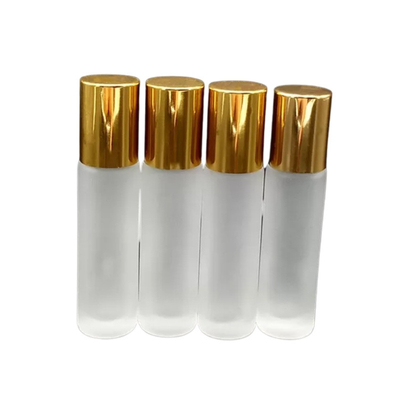 10ml Frosted Empty Roll On Bottles For Essential Oils With Gold Aluminium Screw Cap