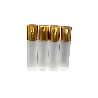 10ml Frosted Empty Roll On Bottles For Essential Oils With Gold Aluminium Screw Cap