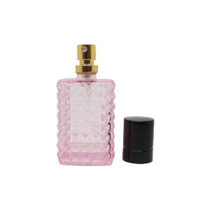 40ml wholesal colorful perfume glass bottle with crimp pump