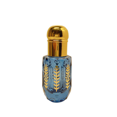 6ml Crown Glass Roll On Bottles Electroplated Carved Perfume Portable Oil Empty