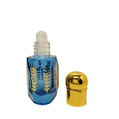 6ml Crown Glass Roll On Bottles Electroplated Carved Perfume Portable Oil Empty