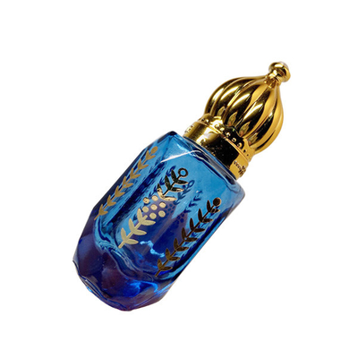 6ml Crown Glass Roll On Bottles Electroplated Carved Perfume Portable Oil Empty