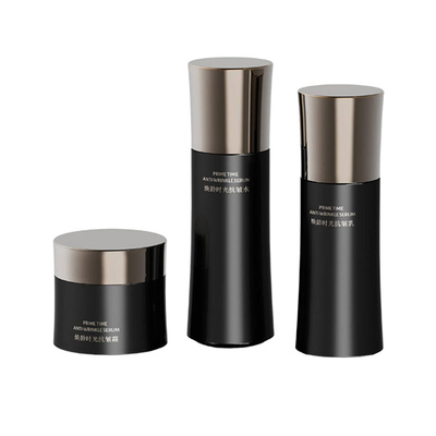 waist-shaped cosmetic jars custom opaque PETG bottles eco-friendly cream packaging