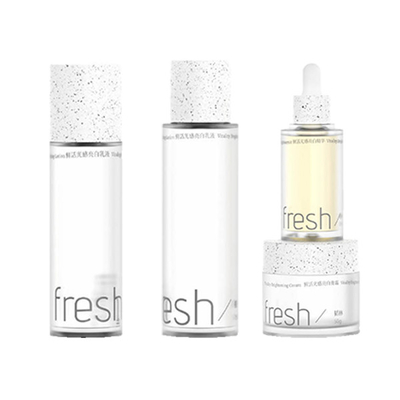 PCR bottle cap essence water cream special PETG environmental protection empty bottle set 50ml 200ml luxury frosted glass serum bottle with pipette‌