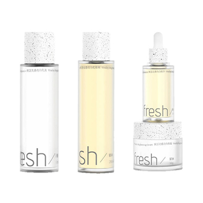 PCR bottle cap essence water cream special PETG environmental protection empty bottle set 50ml 200ml luxury frosted glass serum bottle with pipette‌