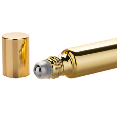 Roll On Bottle Supplier 10ml Electroplate Golden Black Silver White UV Glass Empty Roll On Perfume Bottles
