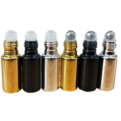 Roll On Bottle Manufacturers Electroplate UV Glass 5Ml 10Ml Empty Refillable Roll On Bottles