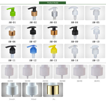 Gold Silver Black White 24/410 28/410 thick Soap Body Lotion Dispenser Plastic Aluminum Cream Lotion Pump For Bottles