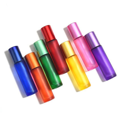 10ml Round Empty Roller Glass Bottles Cosmetic Packaging Empty Essential Oil Roll On Bottles
