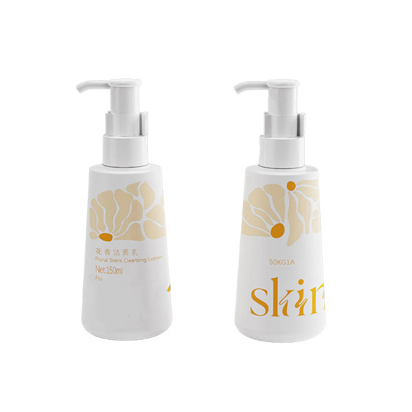 wholesale cosmetic conical containers custom opaque PETG conical bottles cleanser
