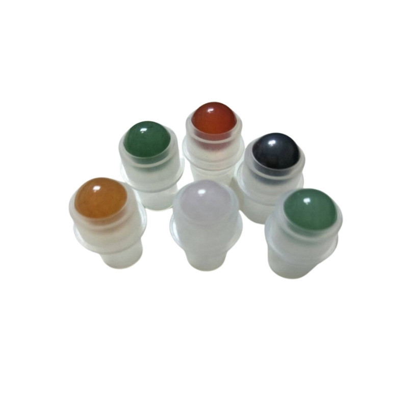 Screw Cap Roll On Perfume Bottles , Amber Green Red Metal Roller Tops For Essential Oil Bottles
