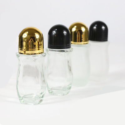 Dispensador de óleo essencial e de cuidados pessoais de vidro grande de 50 ml recarregável em rolos em garrafas