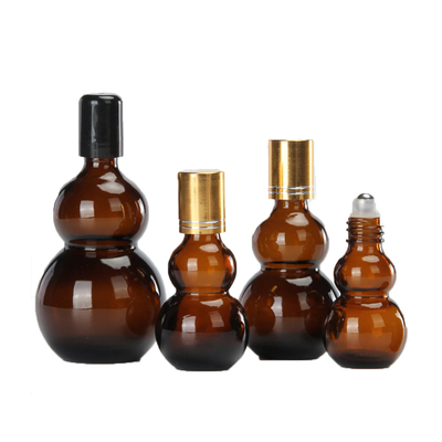 Garrafas de óleo essencial em rolos em forma de abóbora de 10 a 100 ml Ambar