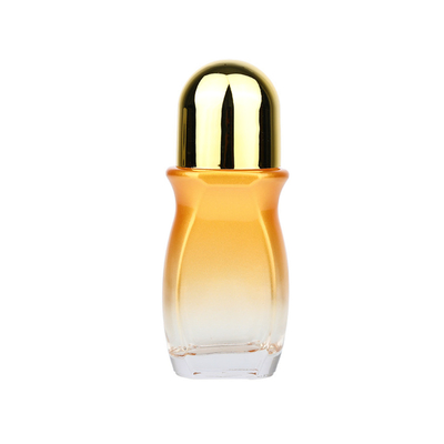 Frascos de rolo grandes de 50ml, à prova de vazamento, de vidro transparente, para óleo essencial, com bolas de rolo de plástico para recargas de perfume