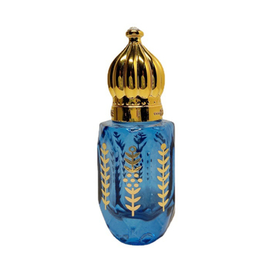 Garrafa de rolo de vidro coroa de 6 ml galvanizada esculpida perfume portátil óleo vazio