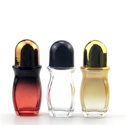 Frasco Roll-on de 30ml Transparente e Claro para Perfume, Frasco de Vidro de Grau Alimentício com Bola Anti-Vazamento para DIY de Cuidados com a Pele